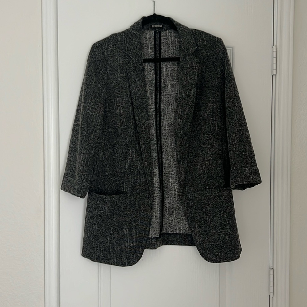 Fitted Express gray heather blazer